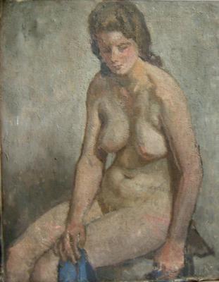 Ragazza seduta (nudo)