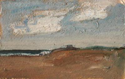 Marina con nuvole bianche e dune