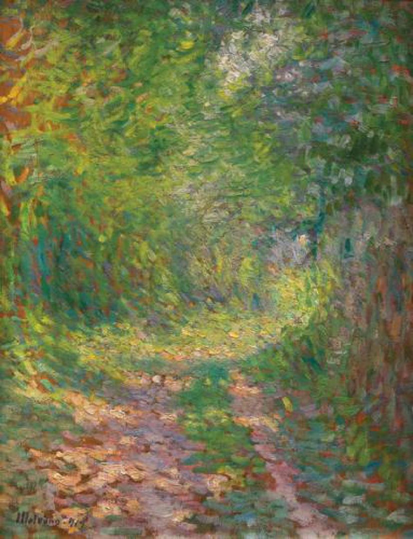 Sentier (Paesaggio alberato con sentiero)